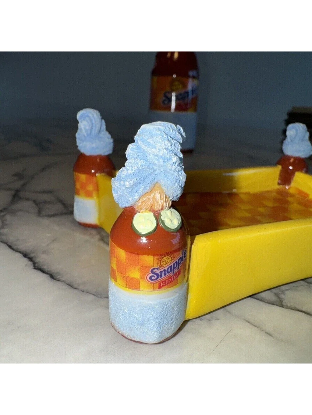 Vintage Y2K Snapple Iced Tea SOAP DISH & Toothbrush Holder Bath Set Dorm Arizona